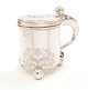 A large baroque silver mug. Jens Kjeldsen Sommerfeldt, Aalborg, Denmark, 
1726-72. Used as wedding gift circa 1740. H: 19cm. W: 834gr