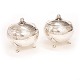 Bernt Christopher Kelberlade, Copenhagen, 1763-71: A pair of lidded silver sugar 
bowls. Dated 1770. H: 11cm. W: 706gr (both)