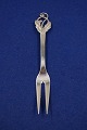 Danish hand forged 3 Towers silver cutlery, small meat fork 14.7 cm from year 1940