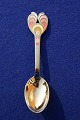 Michelsen Christmas spoon 1972 of Danish gilt sterling silver