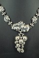 Georg Jensen; A Moonlight Grapes necklace of sterling ...