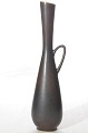 VASE 1950er 
CARL-HARRY STALHANE FÜR RÖRSTRAND BRAUNE GLASUR   
