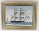 Bing & Grondahl. Porcelain. Danish ship portraits. Picture of Briggen "Sara". 
Dimensions: Width 38 * 30 cm. 3500 have been produced and this is no. 498.