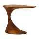 A Danish walnut sidetable. Made and signed by Morten Stenbæk. H: 47cm. Top: 
58x40cm