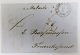 Postage letter from Lübeck, 21.09.1855 to Frederikssund. Shipped with the 
steamship Malmöe