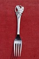 Child's fork of Danish silver with 2 leafs from year 1945