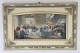 Peace agreement signed after the Battle of Waterloo. Ivory frame. There is a 
table of contents of the people pictured from the signing. There are a few small 
defects on the frame. Dimensions 24 * 38 cm