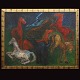 Aabenraa Antikvitetshandel präsentiert: Jens Søndergaard, 1895-1957, Öl auf Leinen. "Pferde bei Gewitter". ...