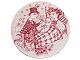 Bjorn Wiinblad art potteryRed Month plate - December