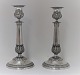 Josef Abraham Lachmann, Copenhagen. Late empire silver candlesticks (830). A 
pair. Height 29.5 cm. Produced 1831. Stamped IAL