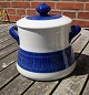 Blue Koka Swedish porcelain, the large covered pot 

with 2 handles