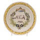 Signed Northgerman Kellinghusen faience plate dated 1813. D: 22cm