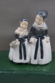 Royal Copenhagen Denmark, figurine No 1316, Pair of Amager Girls shopping. 