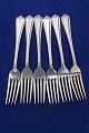 Sheffield English silver flatware, set of 6 luncheon forks