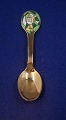 Michelsen Christmas coffee spoon 11cm 1980 of Danish gilt sterling silver