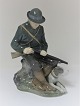 Royal Copenhagen. Porcelain figure. Hunter. Model 1087. Height 21 cm. (1 
quality)