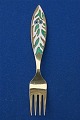 Michelsen Christmas fork 1970 of Danish gilt sterling silver