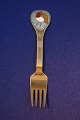 Michelsen Christmas fork 1981 of Danish gilt 
sterling silver