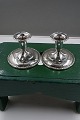 Pair of swedish candlesticks 7cms on round stand 
of 830S silver