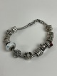 Pandora-Armband mit Anhängern und Gliedern, 925er Sterlingsilber