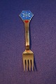 Michelsen Christmas fork  1976 of Danish gilt 
sterling silver
