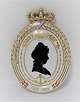 Königliches Kopenhagen. Silhouette-Platte. Prinzessin Marie. 1865-1909. Höhe 
12,6 cm. (1 Wahl)