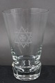 Danish freemason glasses beer glasses engraved with freemason symbols, on an edge-cutted foot