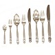 Georg Jensen Acorn silver cutlery for 6 persons. (61 pieces)