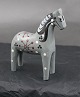 Grey Dala horse from Sweden H 11cms