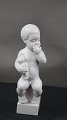 Bing & Gröndahl Denmark Blanc de Chine Figur Nr. 2231, Adam mit Teddybär