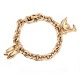 Anker Armband aus 14kt Gold mit zwei Charms. L: 22cm. G: 116,3gr