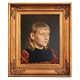Aabenraa Antikvitetshandel präsentiert: Michal Ancher, 1849-1927, Öl auf Platte. Porträt eines Mädchens in ...