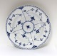 Royal Copenhagen. Blue fluted, half lace. Soupplate. Model 565. Diameter 25 cm. 
(2 quality)