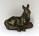 Royal Copenhagen. Stoneware. Lying foal. Design Knud Kyhn. Model 21516. Length 
20 cm. Height 15.5 cm. (1 quality)