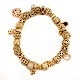 Pandora gold bracelet with 26 charms. W: 79,7gr