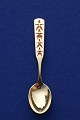 Michelsen Christmas spoon 1957 of Danish gilt sterling silver