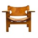 Børge Mogensen, Denmark, Spanish Chair. Oak and leather