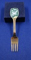 Michelsen Christmas  fork 1983 of Danish gilt 
sterling silver