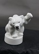 Royal Copenhagen Denmark stoneware Figurine No 
333, bear sitting on plinth with lifted left paw