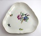 Bing & Gröndahl. Saxon flower. Triangular cake dish. Model 40. Length 24.5 cm. 
(1 quality)