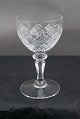 Christiansborg Danish crystal glassware with 
faceted stem. Port wine glasses 10cm