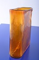 Amber colored glass vase