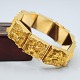 Antik 
Damgaard-
Lauritsen 
presents: 
Wide 
handmade 
bracelet of 14k 
gold, w. 1,9 
cm.