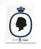 Royal Copenhagen. Plaque with Princess Benedikte. Measures 13*9 cm