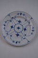 Blue Fluted plain Danish porcelain. Luncheon 
plates 21.5cms No 178