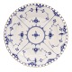 Royal Copenhagen Mittagsteller Zwiebelmusster Halbspitze mit Goldkante 1084. D: 
25,5cm