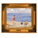 Paul Fischer, 
1860-1934, Öl 
auf Leinen. 
Drei Mädchen an 
...