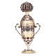 Aussergewöhnlich grosse Riechdsoe mit 149 Glassteinen von Dethlefsen, 
Sonderburg, um 1830. H: 15cm