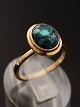 14 karat guld 
ring med turkis