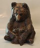 3824 Bjørn 
siddende 
m/unger 24 x 30 
cm Aluminia ...